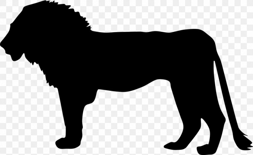 Lion Silhouette YouTube Clip Art, PNG, 960x591px, Lion, Big Cats, Black, Black And White, Carnivoran Download Free