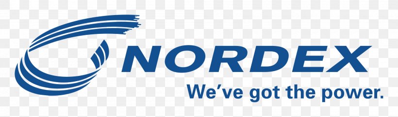 Logo Nordex Wind Farm Wind Turbine Wind Power, PNG, 2000x591px, Logo, Acciona, Blue, Brand, Business Download Free