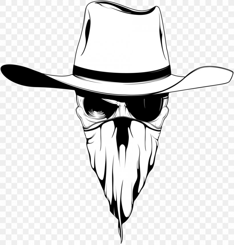 Cowboy Hat Drawing Bandana, PNG, 900x941px, Cowboy, Animal, Art, Bandana, Black And White Download Free