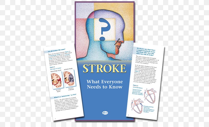 Stroke Brochure Patient Education Advertising, PNG, 500x500px, Stroke, Advertising, Banner, Blood Pressure, Brand Download Free