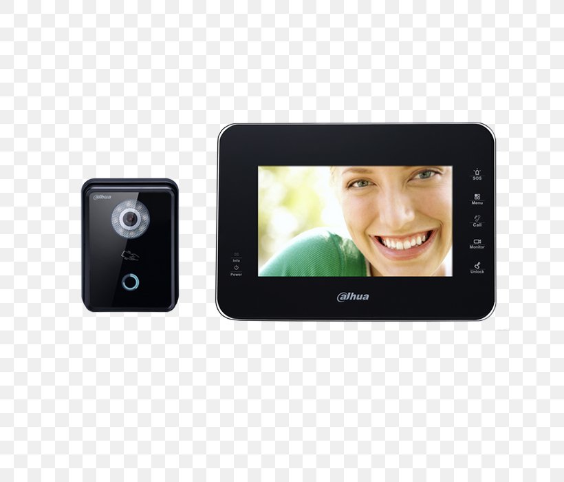 Video Door-phone IP Camera Dahua Technology Liquid-crystal Display Computer Monitors, PNG, 700x700px, Video Doorphone, Camera, Category 5 Cable, Communication Device, Computer Monitors Download Free