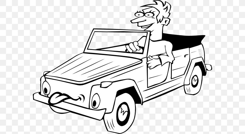 Cartoon Driving Clip Art, PNG, 600x448px, Car, Automotive Design, Automotive Exterior, Black And White, Boy Download Free