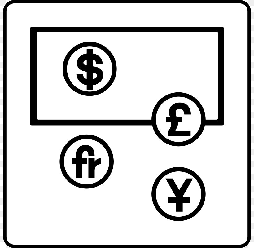 Money Changer Foreign Exchange Market Currency Exchange Rate, PNG, 800x800px, Money, Area, Black, Black And White, Brand Download Free