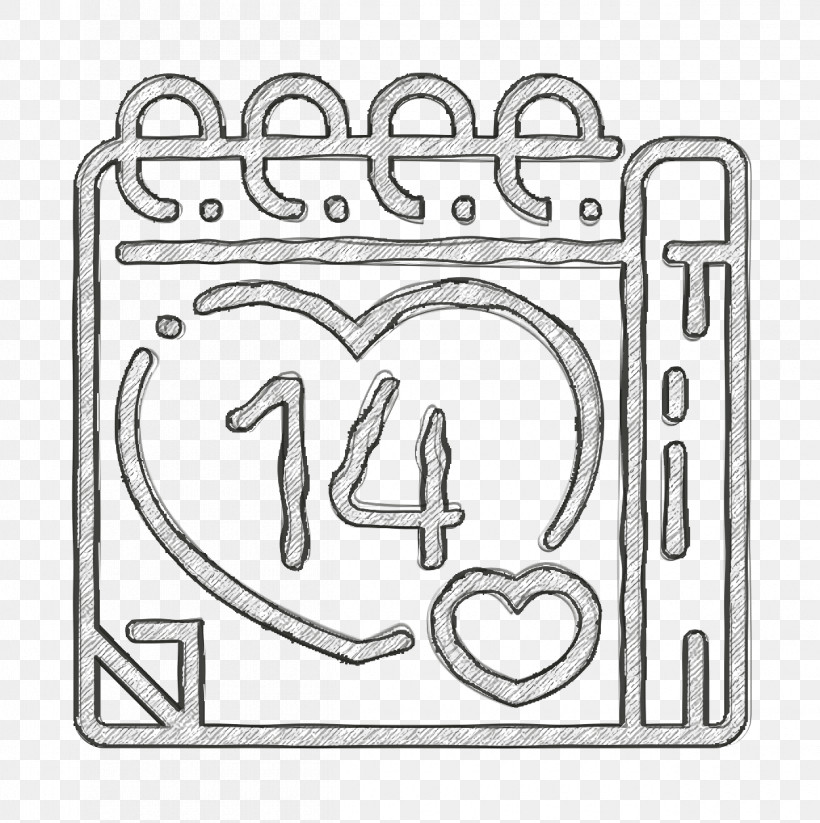 Valentines Day Icon Love Icon Calendar Icon, PNG, 1250x1256px, Valentines Day Icon, Calendar Icon, Coloring Book, Line, Line Art Download Free