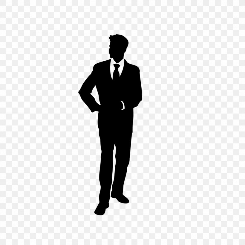 Business People Silhouette In Black And White, PNG, 992x992px, Layers, Black, Black And White, Brand, Business Download Free