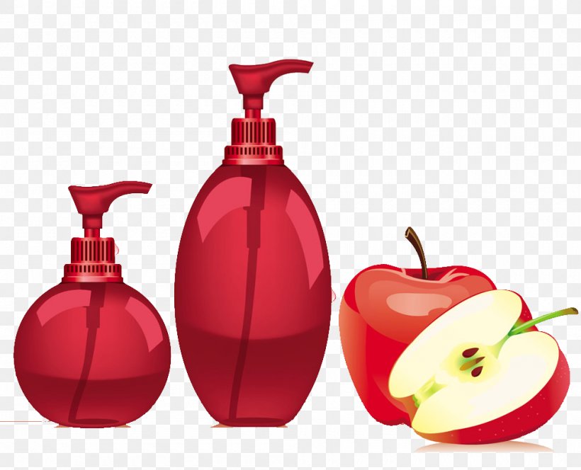 Shampoo Bottle Shower Gel Clip Art, PNG, 1000x810px, Shampoo, Apple, Bottle, Cosmetics, Food Download Free