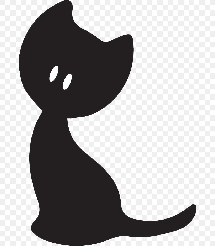 Whiskers Cat Silhouette Kitten Clip Art, PNG, 676x938px, Whiskers, Adhesive, Animal, Black, Black And White Download Free