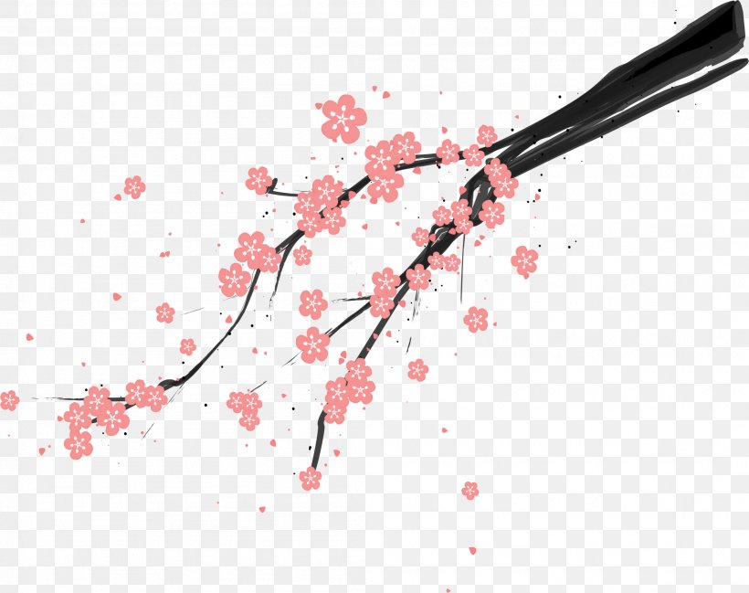 Cherry Blossom Plum Blossom Euclidean Vector, PNG, 2098x1661px, Cherry Blossom, Blossom, Branch, Cerasus, Flower Download Free