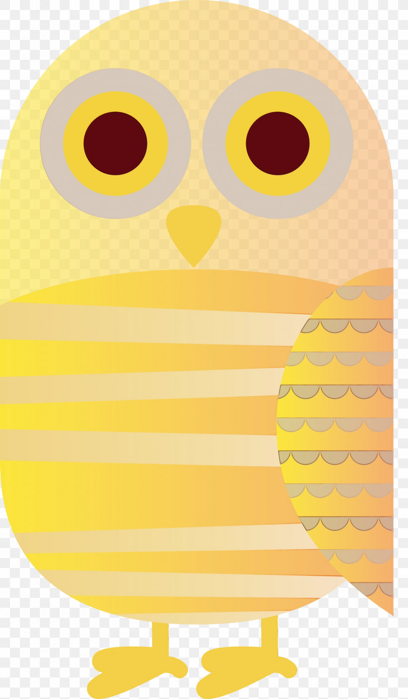 Owl M Yellow Meter Beak Pattern, PNG, 1753x3000px, Cartoon Owl, Beak, Cute Owl, Line, Meter Download Free