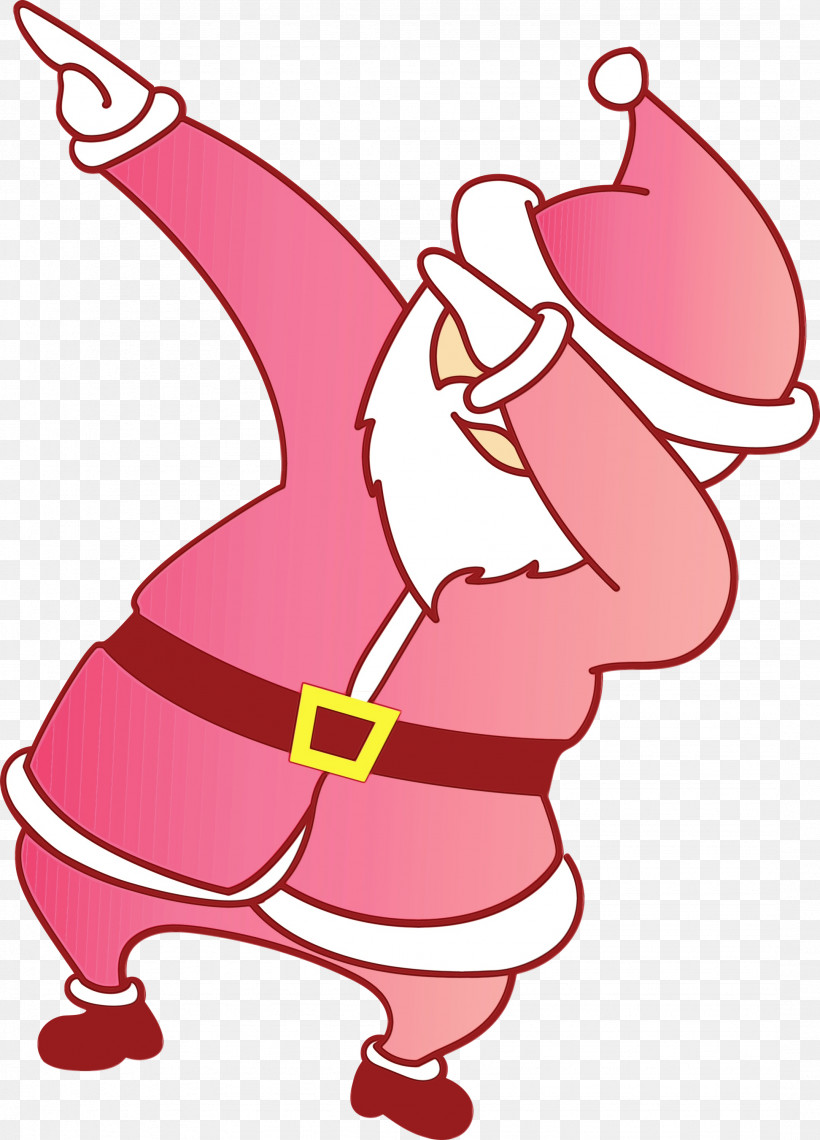 Pink Cartoon Magenta, PNG, 2156x2999px, Dabbing Santa, Cartoon, Magenta, Paint, Pink Download Free