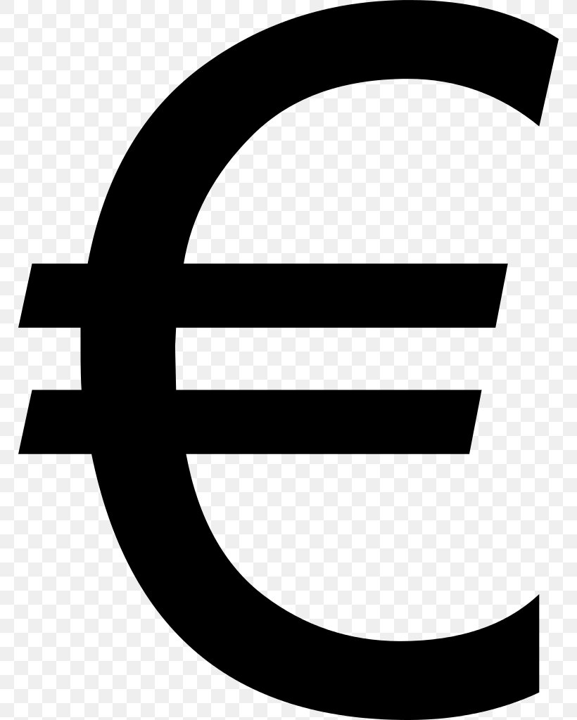 Euro Sign Currency Symbol, PNG, 768x1024px, Euro Sign, Area, Black, Black And White, Brand Download Free