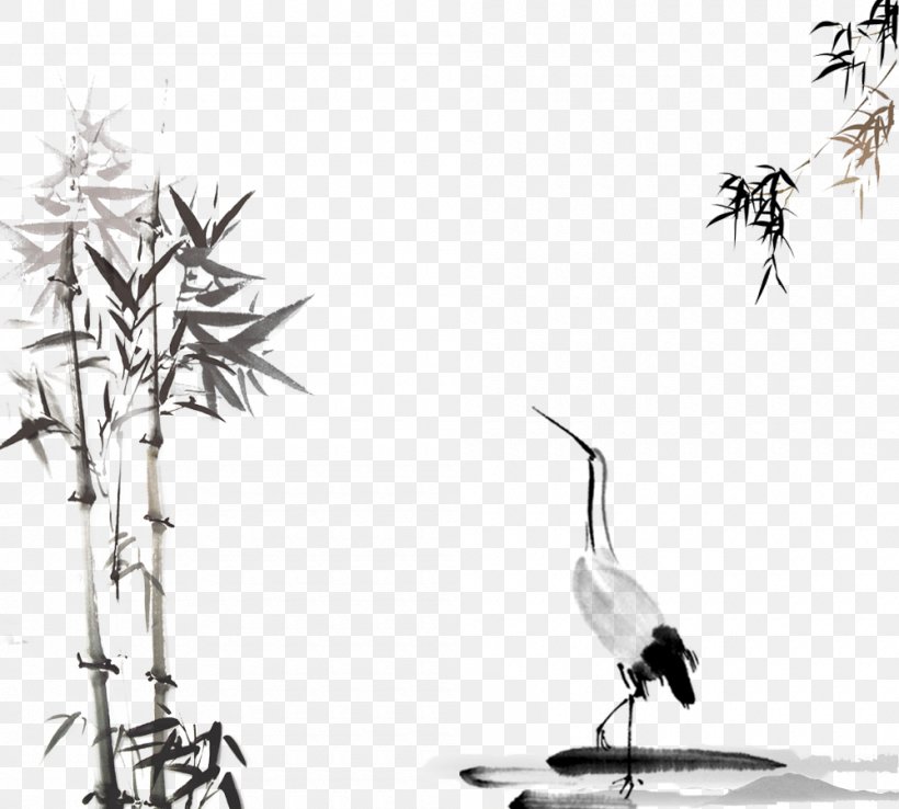 Ink Wash Painting Download, PNG, 1000x900px, Ink Wash Painting, Bamboo, Black And White, Color, Inkstick Download Free