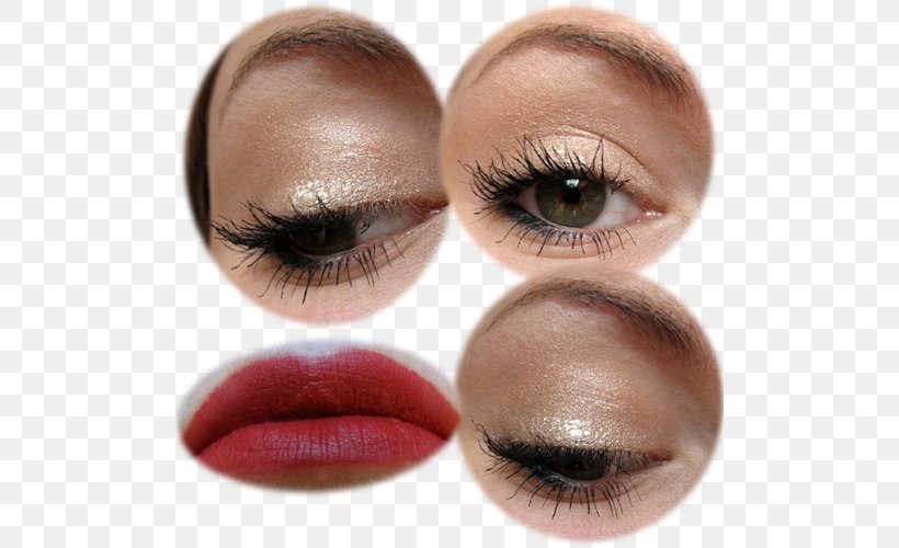 Eyelash Extensions Eye Shadow Eye Liner Lipstick Lip Liner, PNG, 500x500px, Watercolor, Cartoon, Flower, Frame, Heart Download Free
