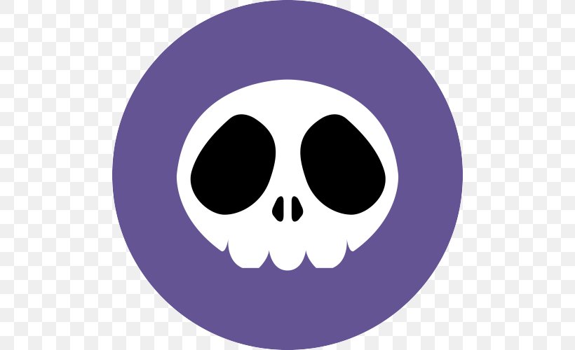 Skull Clip Art, PNG, 500x500px, Skull, Bone, Purple, Smile, Violet Download Free