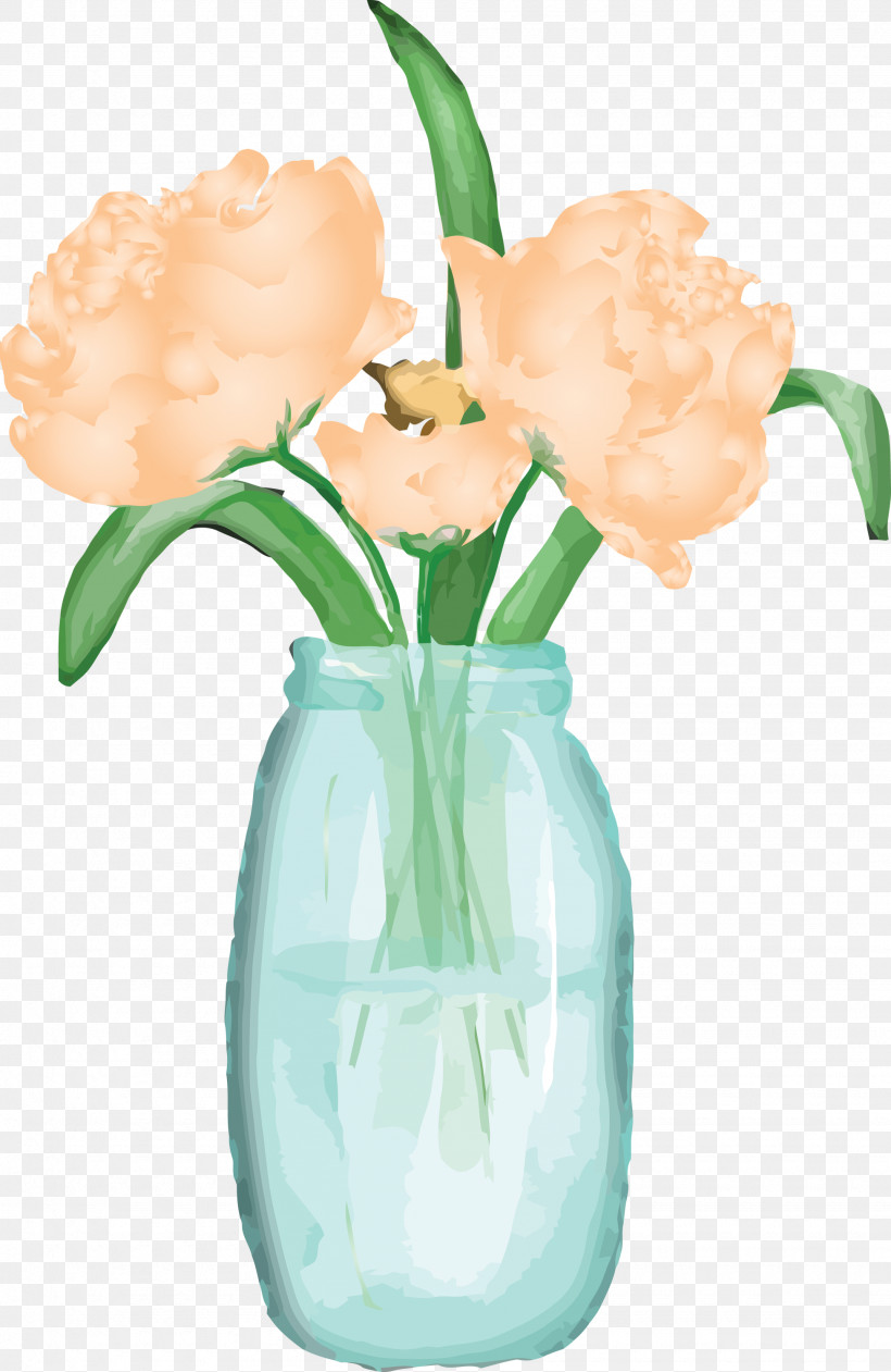 Flower Vase Cut Flowers Plant Artifact, PNG, 1950x2999px, Watercolor Mason Jar, Artifact, Cut Flowers, Flower, Glass Download Free