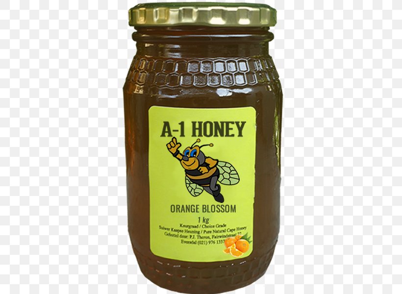 A-1 Honey Condiment Raw Cape Honey Orange Blossom, PNG, 450x600px, Honey, Africa, Bottle, Cape Town, Condiment Download Free