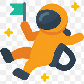 Astronaut - Astronaut With Flag PNG