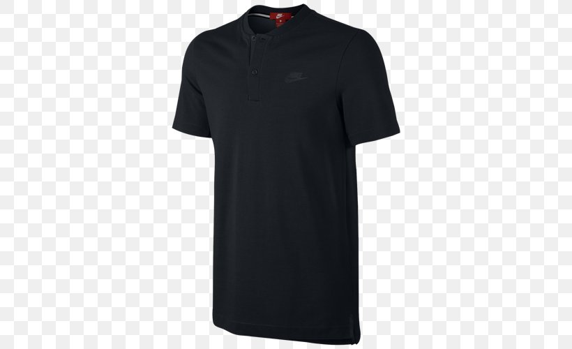 T-shirt Polo Shirt Sleeve Nike Clothing, PNG, 500x500px, Tshirt, Active Shirt, Black, Clothing, Drifit Download Free