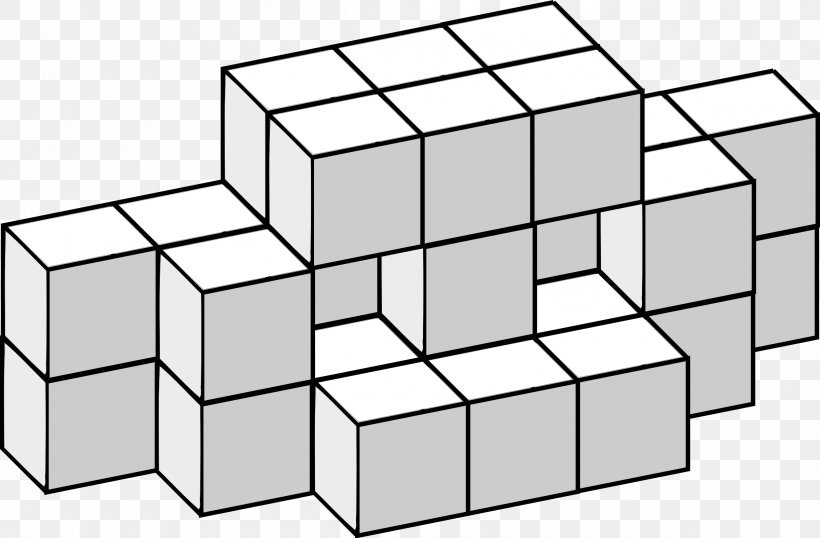 Soma Cube Three-dimensional Space Symmetry Puzzle Cube, PNG, 2400x1575px, Cube, Area, Black And White, Burr Puzzle, Congruence Download Free