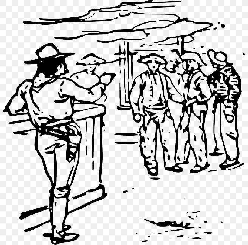 Clip Art Vector Graphics Openclipart Free Content Cowboy, PNG, 800x812px, Cowboy, American Frontier, Art, Blackandwhite, Cartoon Download Free