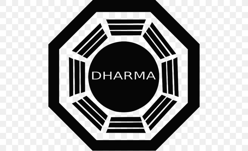 Dharma Initiative Charles Widmore Logo, PNG, 500x500px, Dharma Initiative, Area, Black, Black And White, Brand Download Free