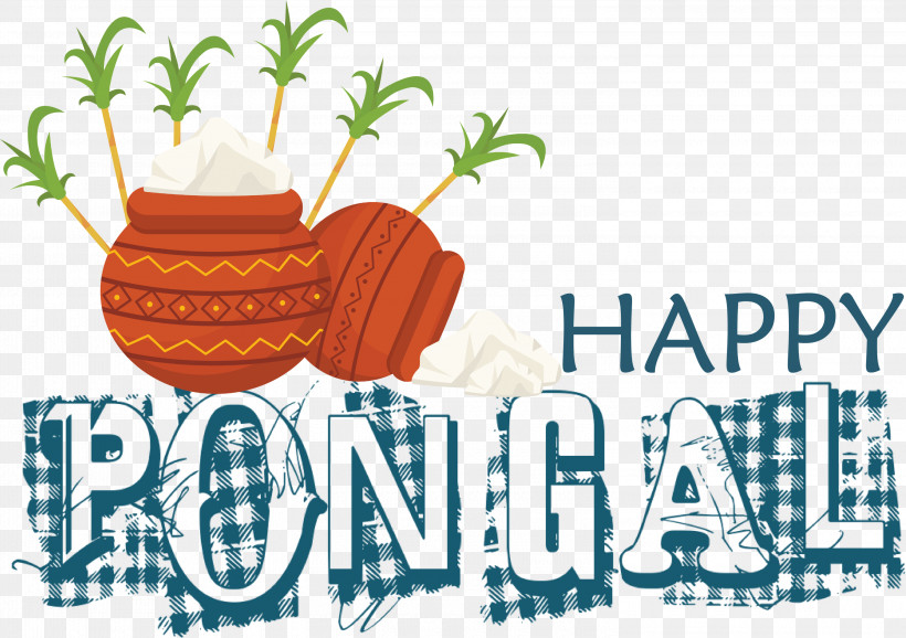 Pongal Happy Pongal, PNG, 3000x2116px, Pongal, Flower, Fruit, Happy Pongal, Logo Download Free