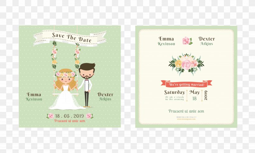 Wedding Invitation Cartoon Illustration, PNG, 5000x3000px, Wedding Invitation, Advertising, Brand, Bridal Shower, Bride Download Free