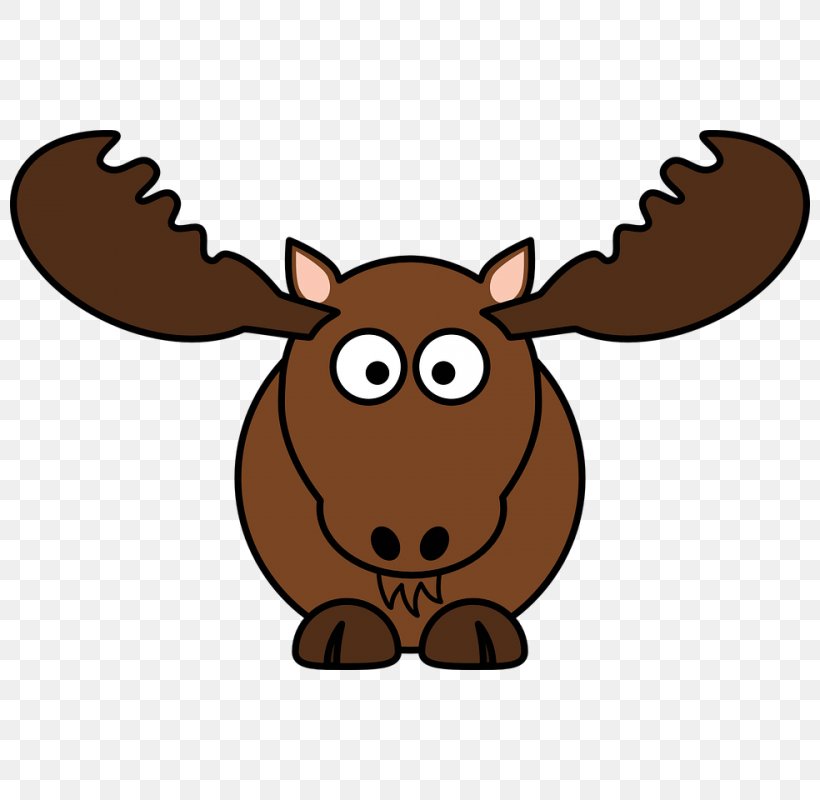 Clip Art Moose Openclipart Free Content Image, PNG, 800x800px, Moose, Antler, Carnivoran, Cartoon, Cattle Like Mammal Download Free