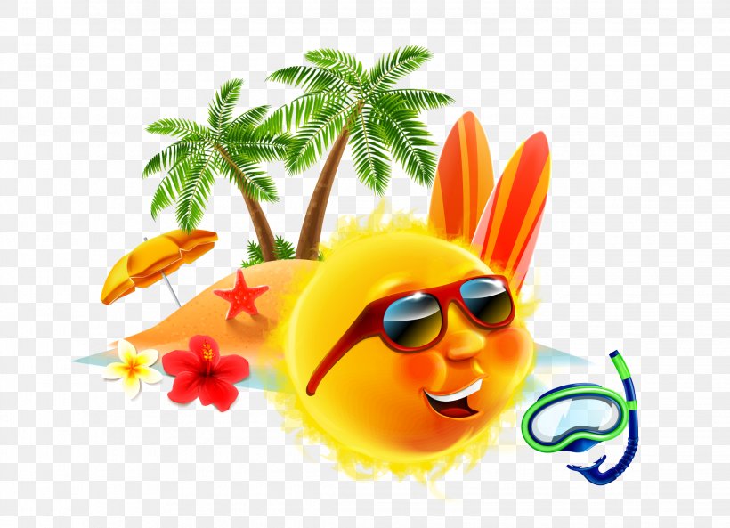 Summer Vacation Holiday Illustration, PNG, 2244x1623px, Summer, Cartoon, Cuisine, Eyewear, Flower Download Free
