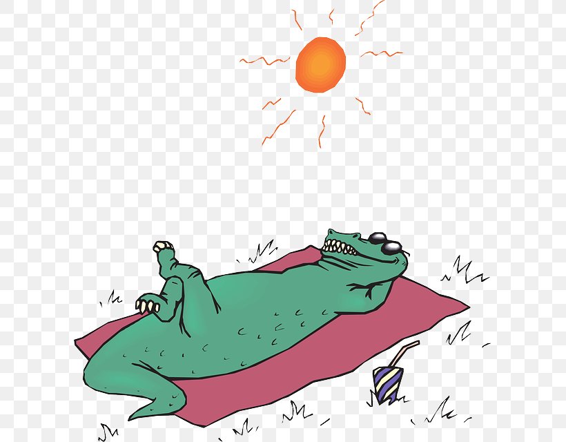 Sun Tanning Clip Art, PNG, 605x640px, Sun Tanning, Amphibian, Art ...