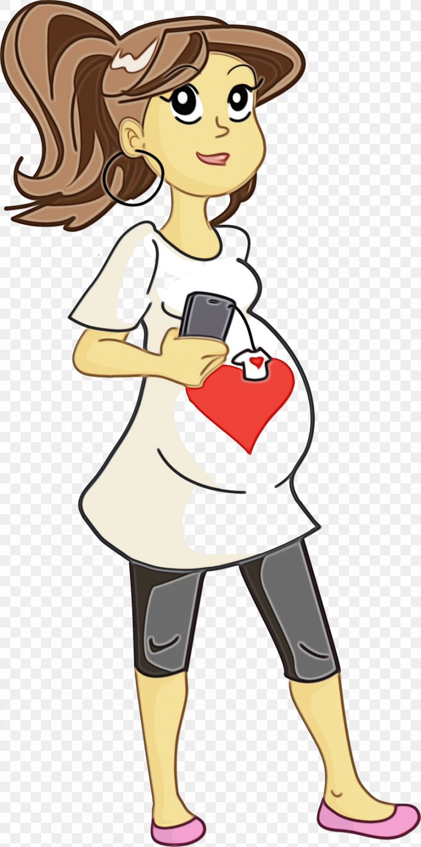 Pregnancy Cartoon, PNG, 895x1798px, Watercolor, Art, Birth, Cartoon, Child Download Free