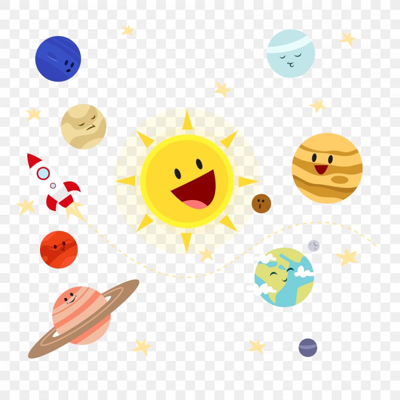 Solar System Sticker Illustration, PNG, 2000x2000px, Solar System, Allegro, Emoticon, Information, Smiley Download Free