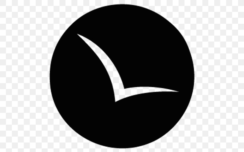 Circle Angle Logo White Black M, PNG, 512x512px, Logo, Black, Black And White, Black M, Crescent Download Free
