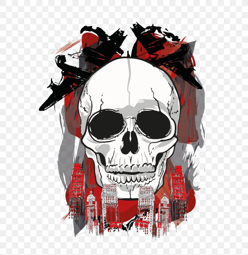 Skull Graphic Design Character, PNG, 595x842px, Skull, Bone, Character, Fiction, Fictional Character Download Free