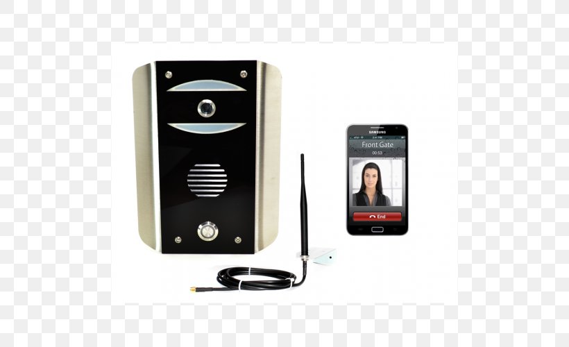 Wireless Intercom Video Door-phone Mobile Phones, PNG, 500x500px, Intercom, Access Control, Communication Device, Door, Door Bells Chimes Download Free