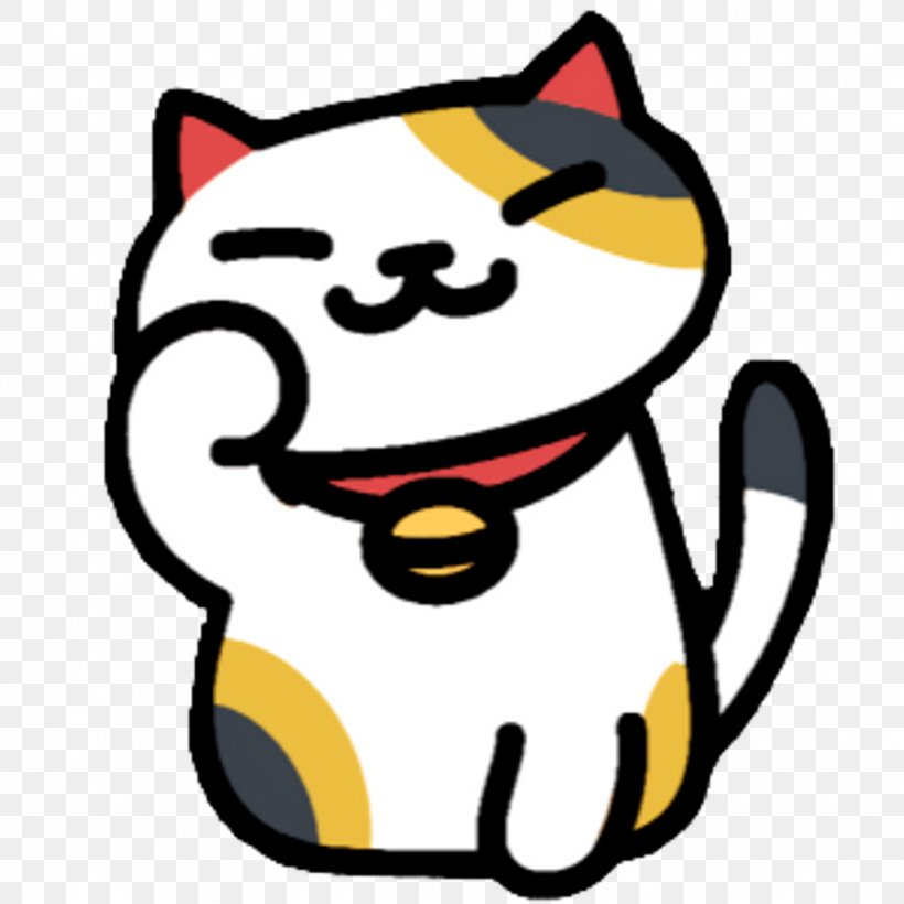Neko Atsume Cat T-shirt Maneki-neko Clip Art, PNG, 1024x1024px, Neko Atsume, Cartoon, Cat, Emoticon, Felidae Download Free