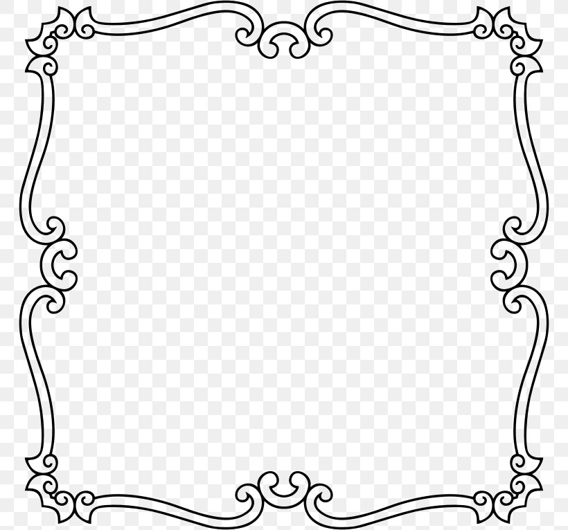 Borders And Frames Clip Art, PNG, 766x766px, Borders And Frames, Area, Black, Black And White, Body Jewelry Download Free