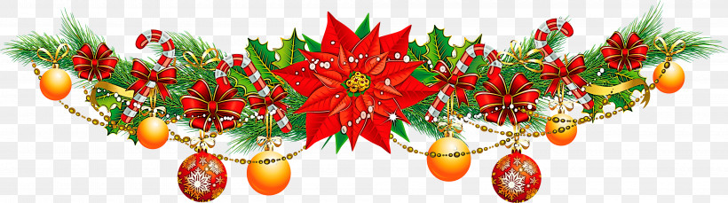Christmas Decoration, PNG, 4000x1119px, Plant, Christmas, Christmas Decoration, Christmas Ornament, Flower Download Free