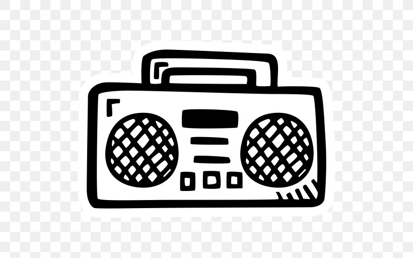 Boombox, PNG, 512x512px, Boombox, Automotive Exterior, Automotive Lighting, Black And White, Brand Download Free