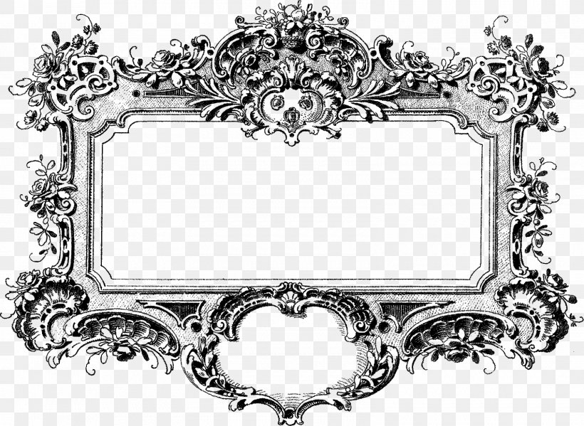 Picture Frames Ornament Clip Art, PNG, 1600x1169px, Picture Frames, Art, Baroque, Black And White, Decorative Arts Download Free