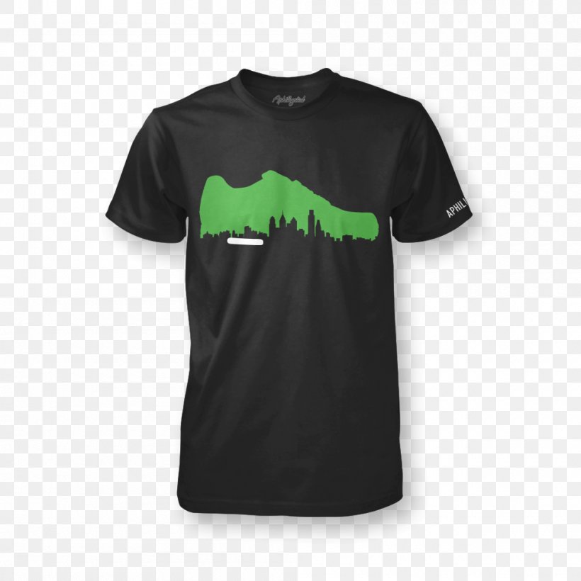 T-shirt Sleeve Brand, PNG, 1000x1000px, Tshirt, Active Shirt, Black, Brand, Green Download Free