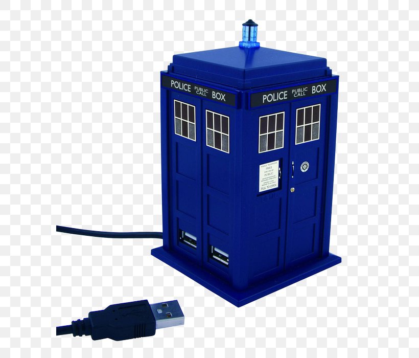 Eleventh Doctor TARDIS USB Hub, PNG, 599x700px, Doctor, Computer, Computer Hardware, Computer Port, Dalek Download Free
