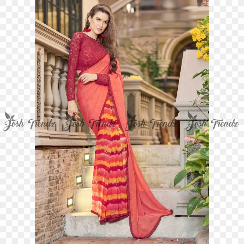 Sari Georgette Langa Voni Lehenga-style Saree Clothing, PNG, 1000x1000px, Sari, Anarkali Salwar Suit, Blouse, Chiffon, Choli Download Free