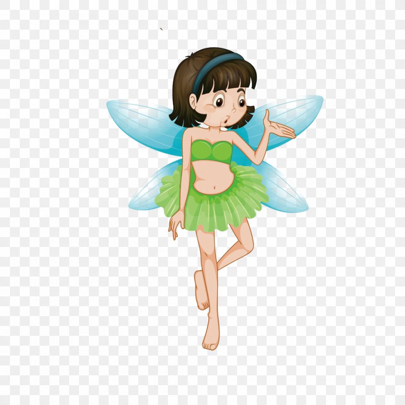 Fairy Cartoon Illustration, PNG, 1000x1000px, Watercolor, Cartoon, Flower, Frame, Heart Download Free