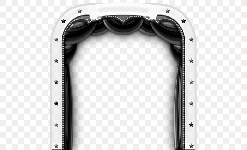 Star Curtain Border, PNG, 500x500px, Black And White, Black, Curtain, Designer, Fundal Download Free