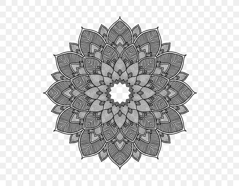 Mandala Meditation Lotus Position, PNG, 626x640px, Mandala, Art, Black And White, Business Cards, Flora Download Free
