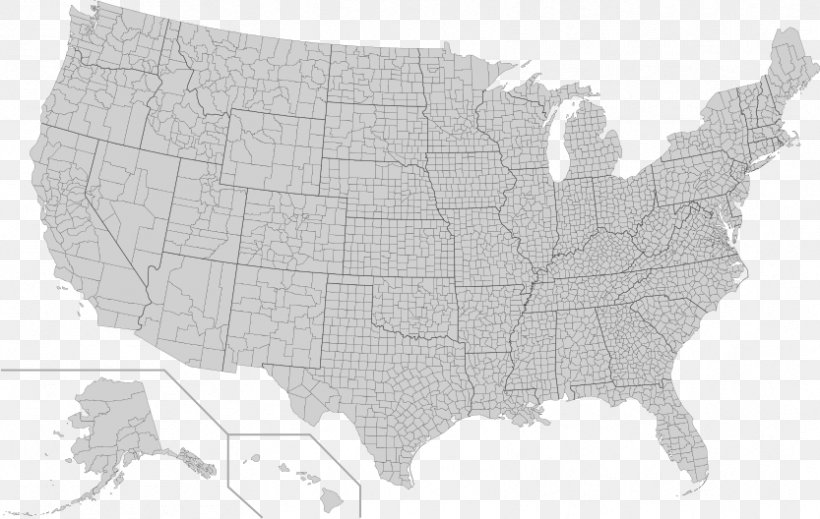 United States FIPS County Code Blank Map, PNG, 833x528px, United States, Area, Black And White, Blank Map, Border Download Free