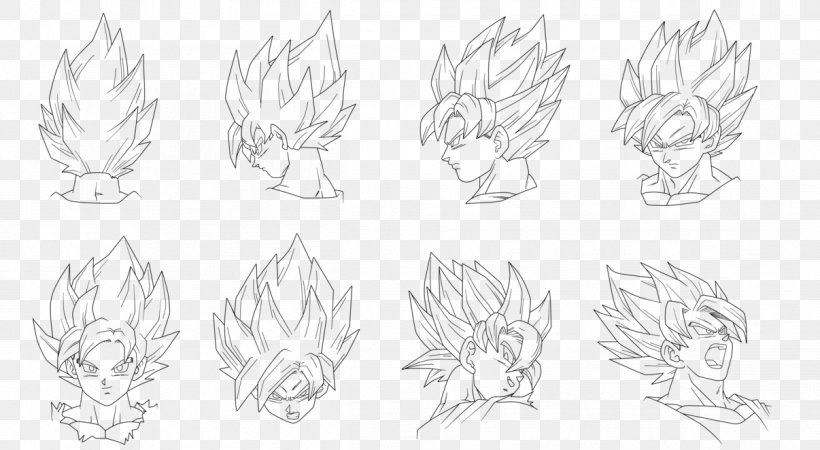 Goku Gohan Line Art Drawing Sketch, PNG, 1206x662px, Goku, Akira Toriyama, Arm, Artwork, Black And White Download Free
