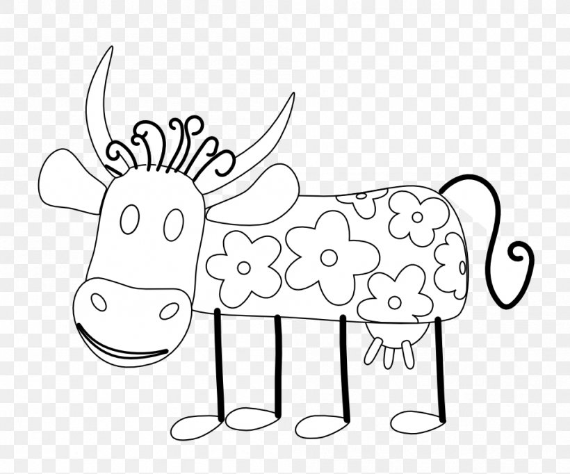 Cattle Cartoon Line Art Clip Art, PNG, 999x832px, Watercolor, Cartoon, Flower, Frame, Heart Download Free
