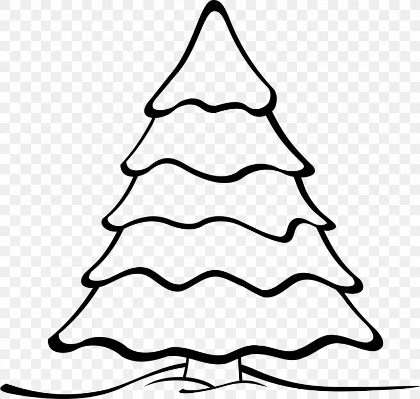 Christmas Tree Black And White White Christmas Clip Art, PNG, 1024x972px, Christmas, Area, Artwork, Black And White, Christmas Card Download Free